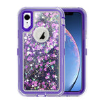 Transparent Floating Glitter Heavy Duty Case Compatible with Apple iPhone XR