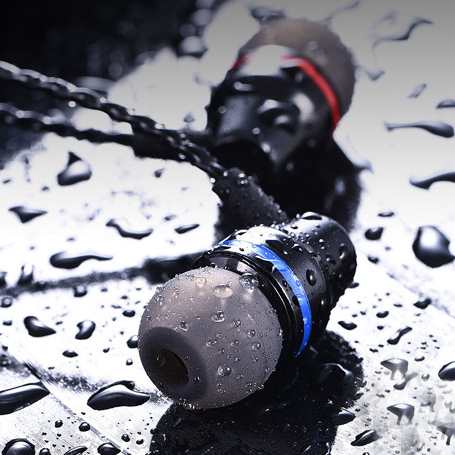 Metal bass in ear wired headset-Black