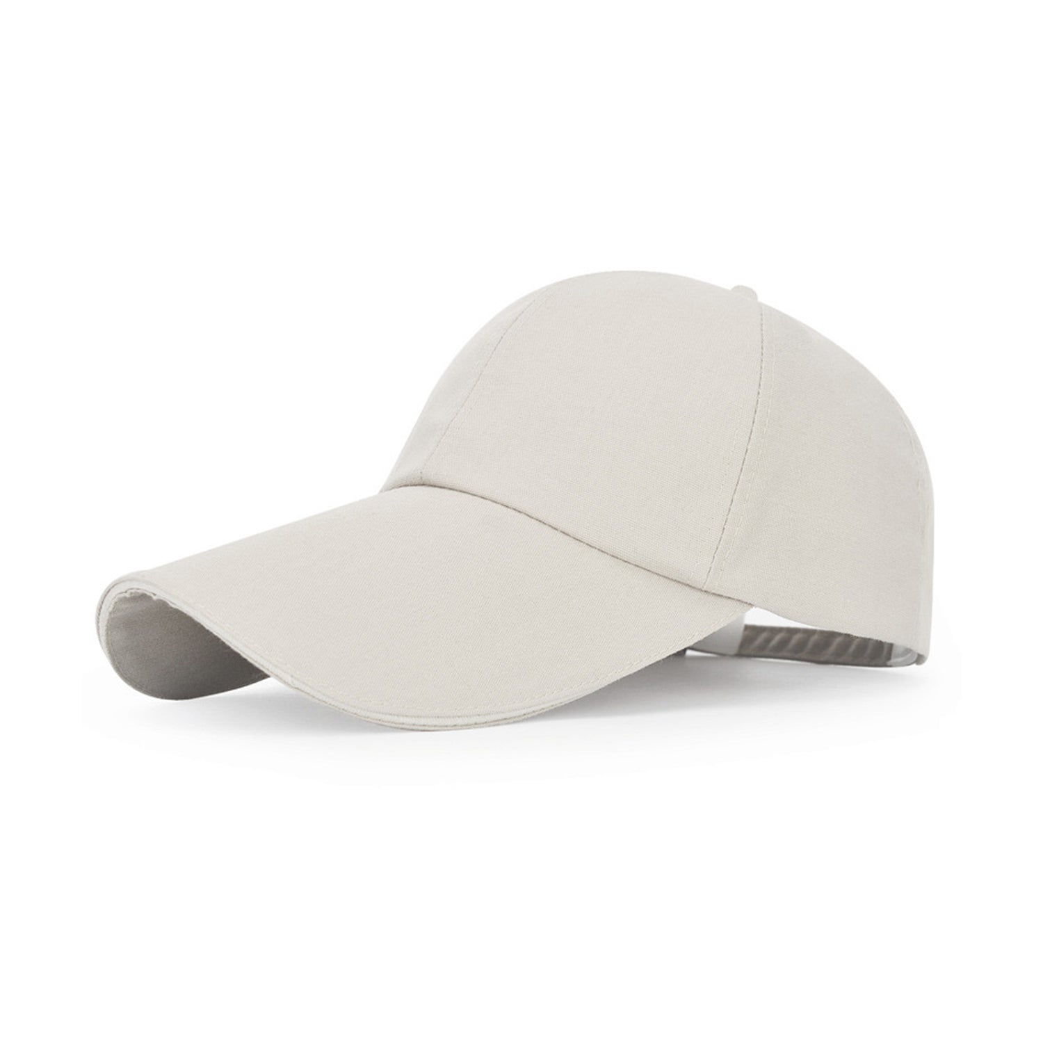 Baseball Cap Classic Adjustable Plain Hat Men Women Unisex- White