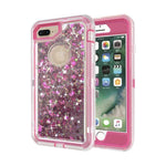 Apple iPhone 8 / 7 Plus Transparent Floating Glitter Heavy Duty Case Compatible