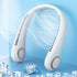 Leafless wearable neck hanging sports small electric fan-White
