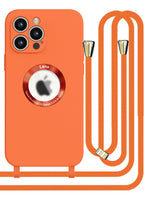 iPhone 12 Pro Soft silicone case fine hole logo hollowed out with adjustable hanging rope