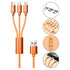 3 in 1 Multi Charging USB Nylon Cable Compatible with Most Smart Phones & Pads (3FT)