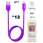 A Dozen of Lightning USB Cable for iPhone 11/11 Pro /11 Pro Max/ Xs Max/ X / XS/ 8 / 7 (3FT)