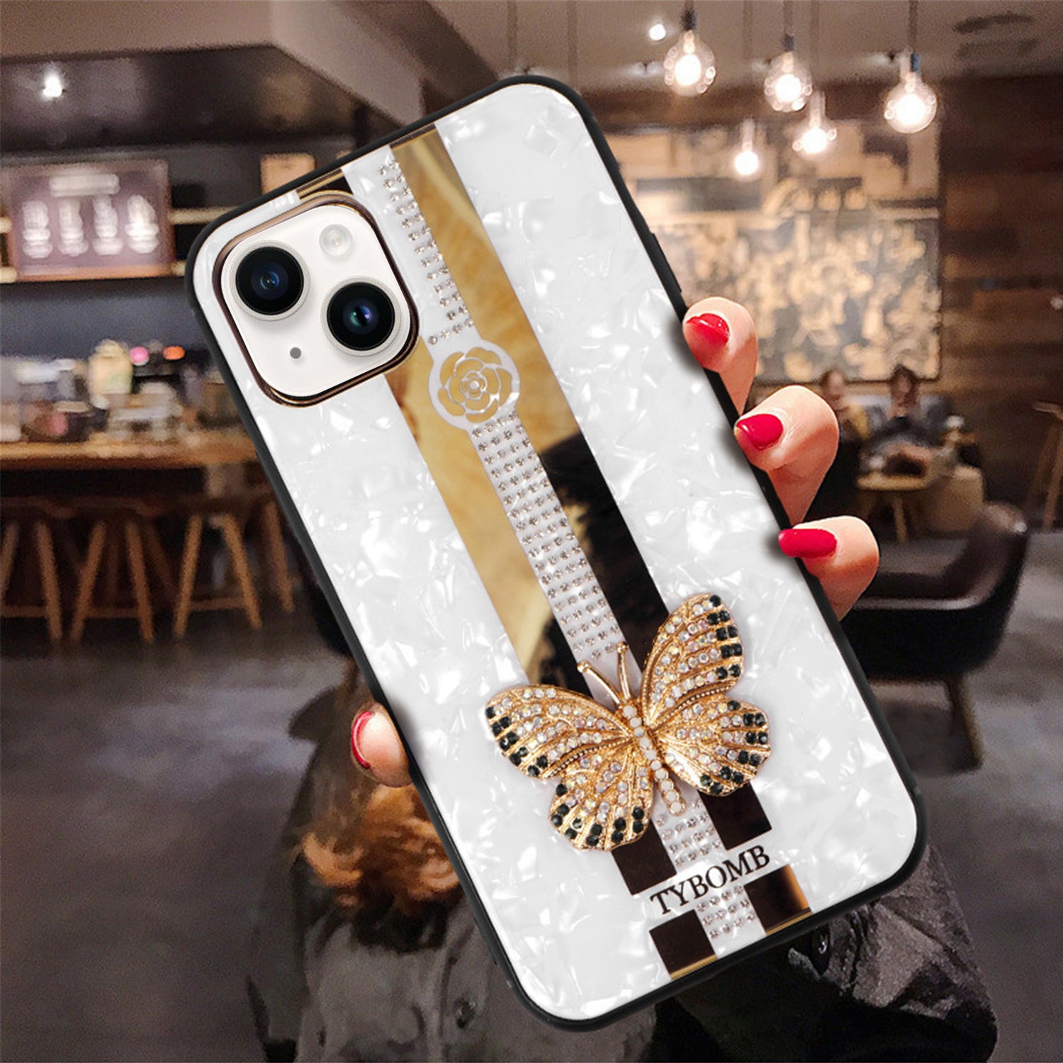 iPhone 14/13 Butterfly Bling Bling TPU Luxury Phone Case (6.1 ")