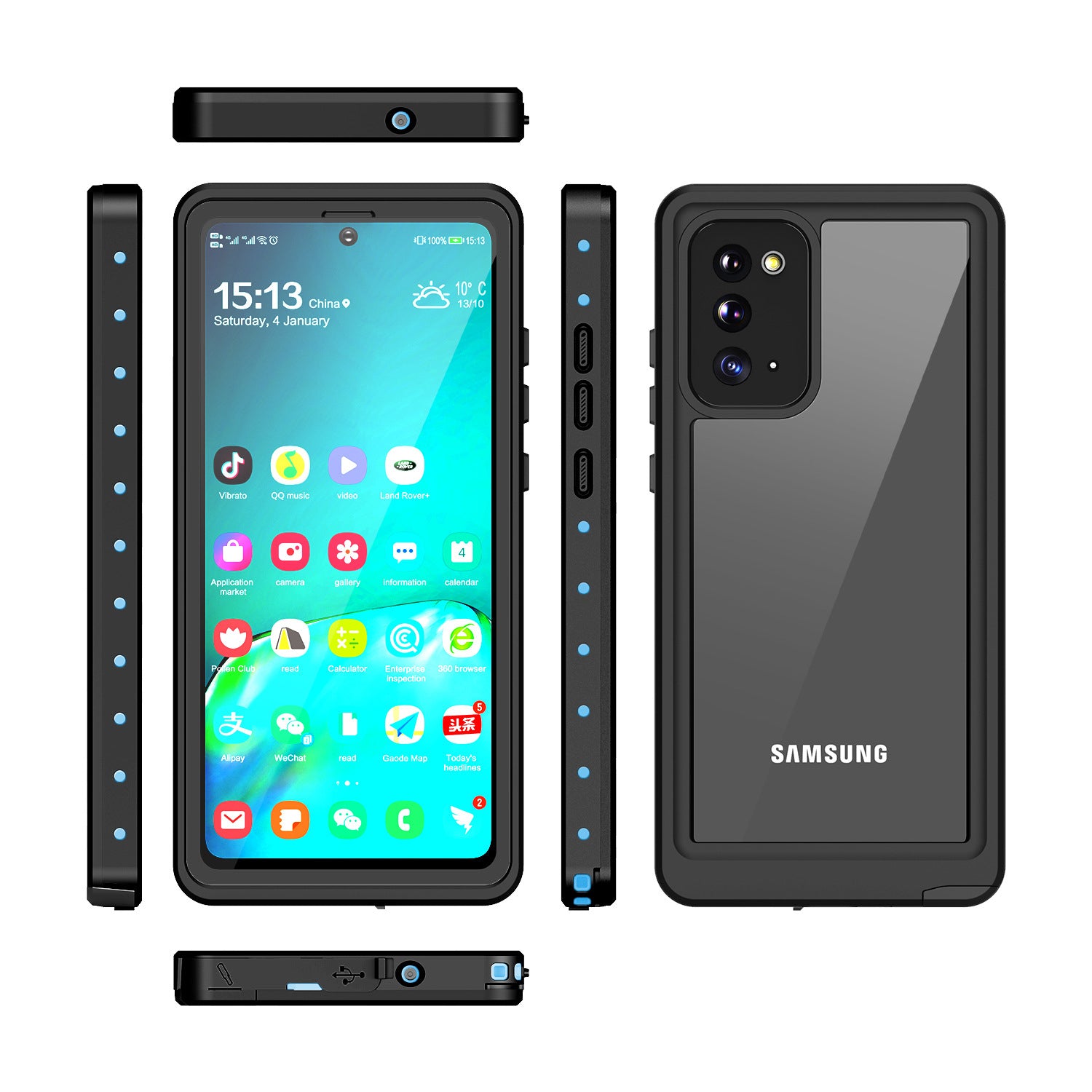 Red Pepper Waterproof Case for Galaxy Note20 (6.7'')