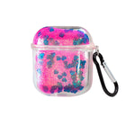 Transparent Floating Glitter Protective Case with Keychain for Airpods