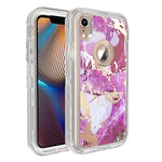 iPhone XR  Anti-Shock Durable Protective TPU Heavy Duty Marble Clear Case