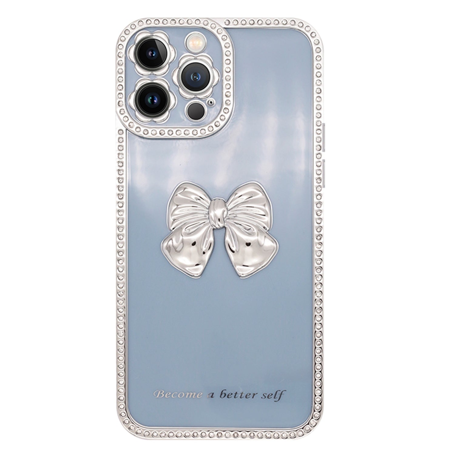 iPhone 13 Pro Max Diamond frame color electroplating bow case