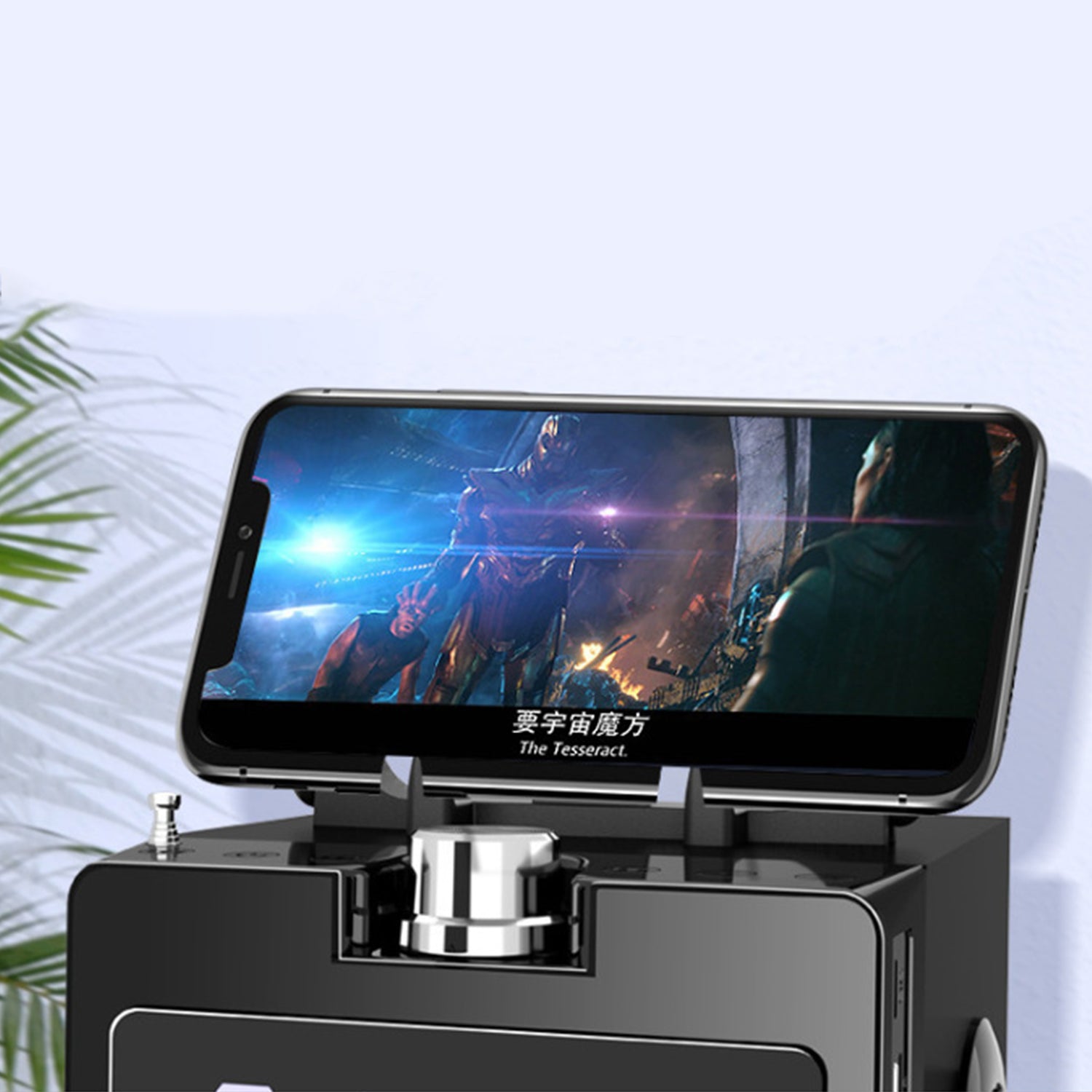 Wireless audio alarm clock with time Portable Bluetooth speaker-Black