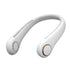 Leafless wearable neck hanging sports small electric fan-White