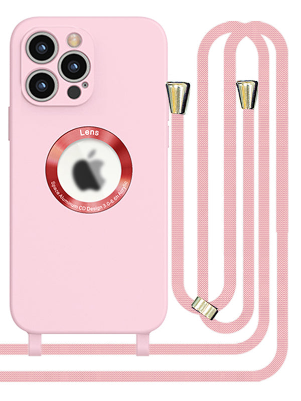 iPhone 12 Pro Soft silicone case fine hole logo hollowed out with adjustable hanging rope