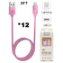 A Dozen of Lightning USB Cable for iPhone 11/11 Pro /11 Pro Max/ Xs Max/ X / XS/ 8 / 7 (3FT)