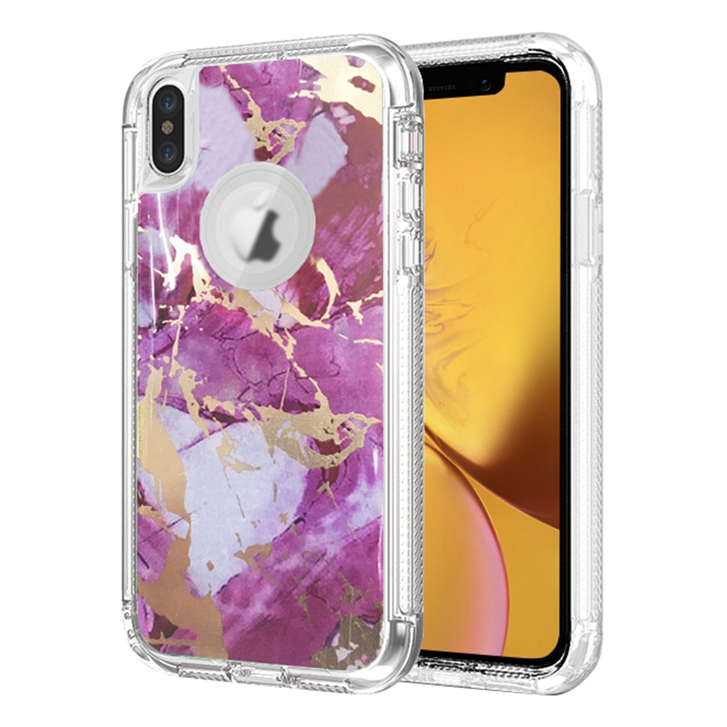 iPhone X/Xs Anti-Shock Durable Protective TPU Heavy Duty Marble Phone Case