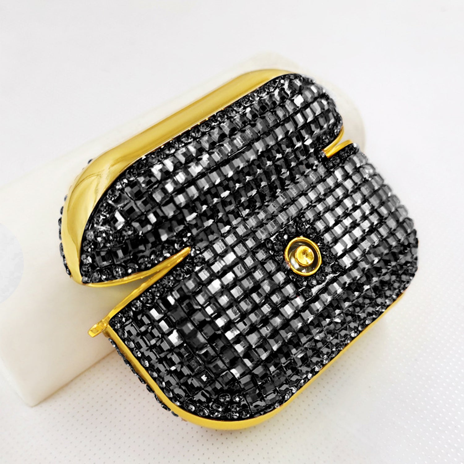 Luxury small square diamond inlaid earphone case for Air Pods Pro