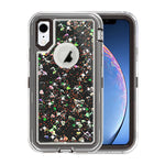 Transparent Floating Glitter Heavy Duty Case Compatible with Apple iPhone XR