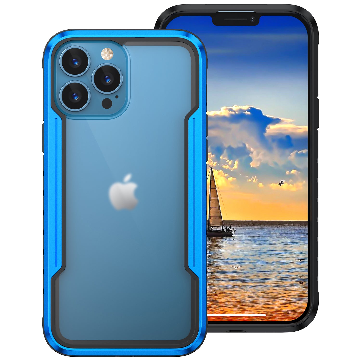 Designed for iPhone 13 Pro Case with Colorful Bumper Full Body Heavy Duty Protection