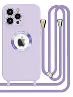 iPhone 12 Pro Soft silicone case fine hole logo hollowed out with adjustable hanging rope