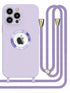 iPhone 12 Pro Soft silicone case fine hole logo hollowed out with adjustable hanging rope
