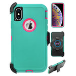 iPhone Xs Max(6.5") Full Protection Heavy Duty Case  with Kickstand Belt Clip