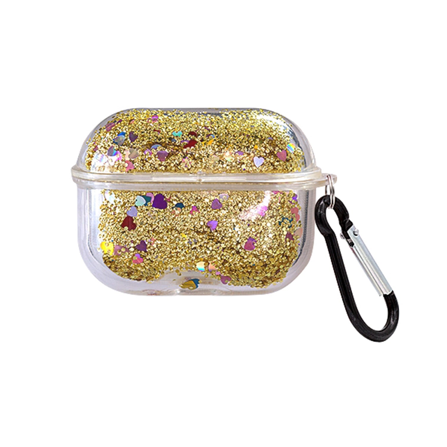 Transparent Floating Glitter Protective Case with Keychain for Airpods Pro