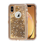 Transparent Floating Glitter Heavy Duty Case Compatible with Apple iPhone XS Max