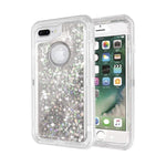 Apple iPhone 8 / 7 Plus Transparent Floating Glitter Heavy Duty Case Compatible