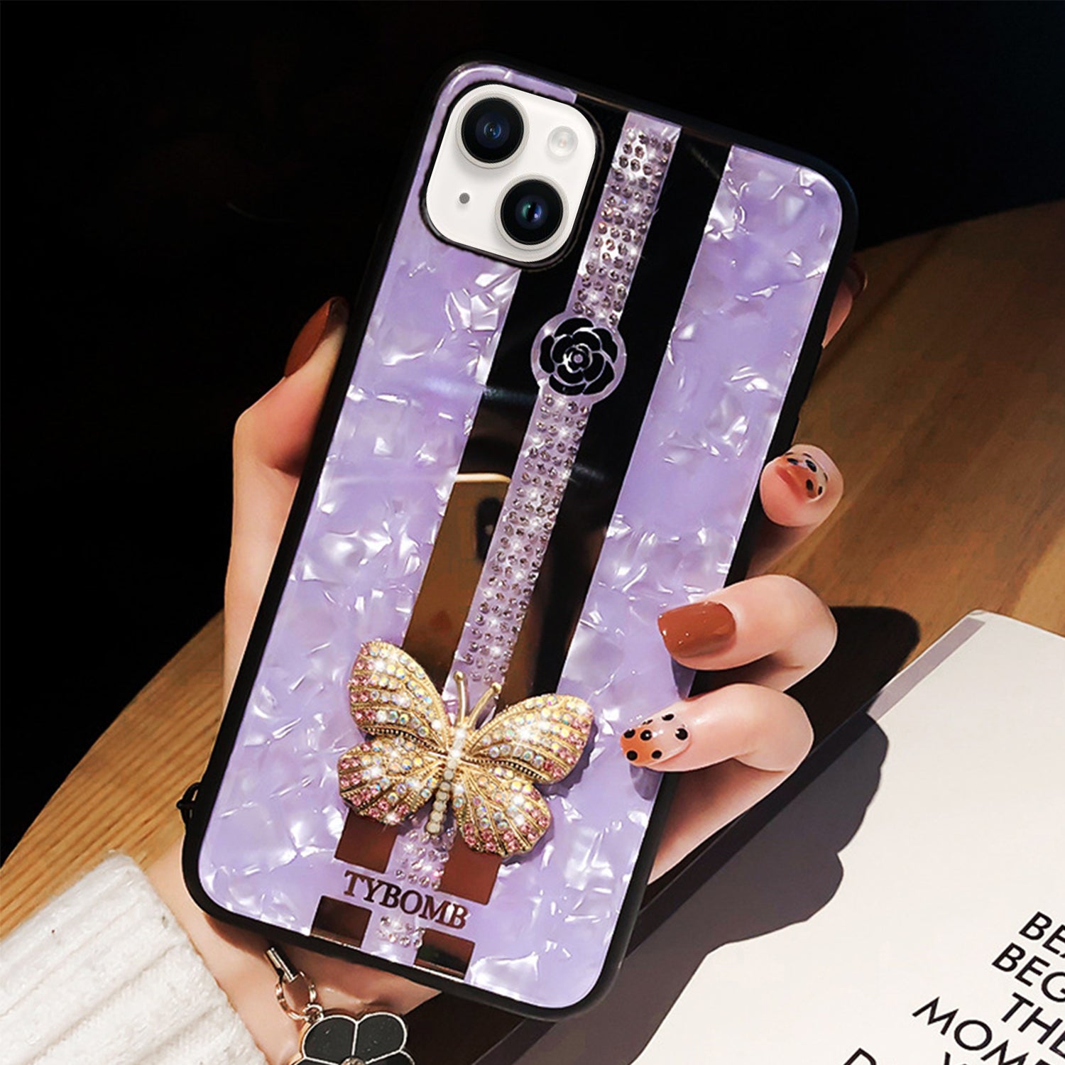 iPhone 14/13 Butterfly Bling Bling TPU Luxury Phone Case (6.1 ")