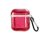 Transparent Floating Glitter Protective Case with Keychain for Airpods