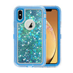 Transparent Floating Glitter Heavy Duty Case Compatible with Apple iPhone XS Max