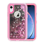 Transparent Floating Glitter Heavy Duty Case Compatible with Apple iPhone XR