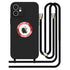 iPhone 12 Soft silicone case fine hole logo hollowed out with adjustable hanging rope