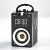 Wireless audio alarm clock with time Portable Bluetooth speaker-Black