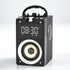 Wireless audio alarm clock with time Portable Bluetooth speaker-Black