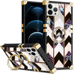 TPU Luxury Blue Stripe Fashion Case with Kickstand for iPhone 13Pro