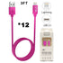 A Dozen of Lightning USB Cable for iPhone 11/11 Pro /11 Pro Max/ Xs Max/ X / XS/ 8 / 7 (3FT)