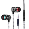 Metal bass in ear wired headset-Black