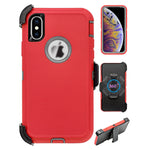 iPhone Xs Max(6.5") Full Protection Heavy Duty Case  with Kickstand Belt Clip