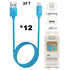 A Dozen of Lightning USB Cable for iPhone 11/11 Pro /11 Pro Max/ Xs Max/ X / XS/ 8 / 7 (3FT)