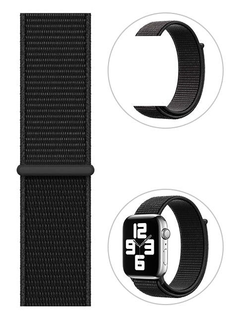 42/44/45mm Adjustable fine woven nylon sport loop Fine woven nylon sport loop strap, Esuitable for Apple Watch series SE/7/6/5/4/3/2/1