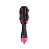 2 IN 1 One Step Hair Dryer Hot Air Brush Hair Straightener Comb Curling Brush Hair Styling Tools-Hot Pink