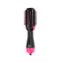 2 IN 1 One Step Hair Dryer Hot Air Brush Hair Straightener Comb Curling Brush Hair Styling Tools-Hot Pink
