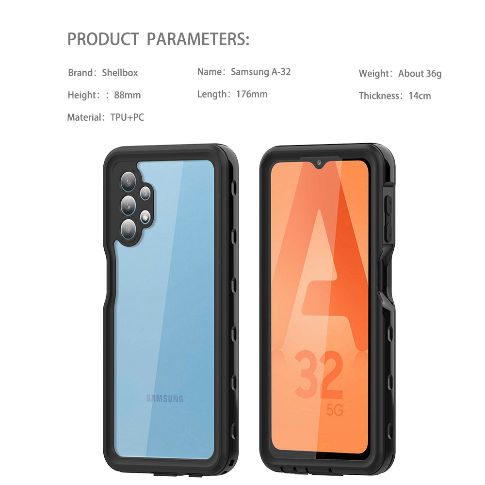 Waterproof case for Samsung Galaxy A32-Black