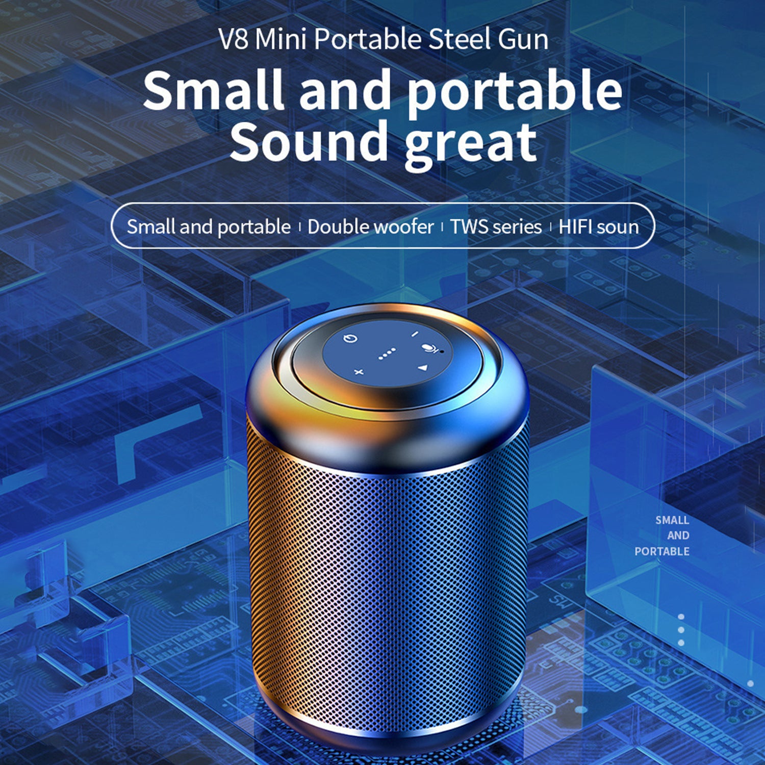 Wireless Bluetooth  insert  card U disk speaker