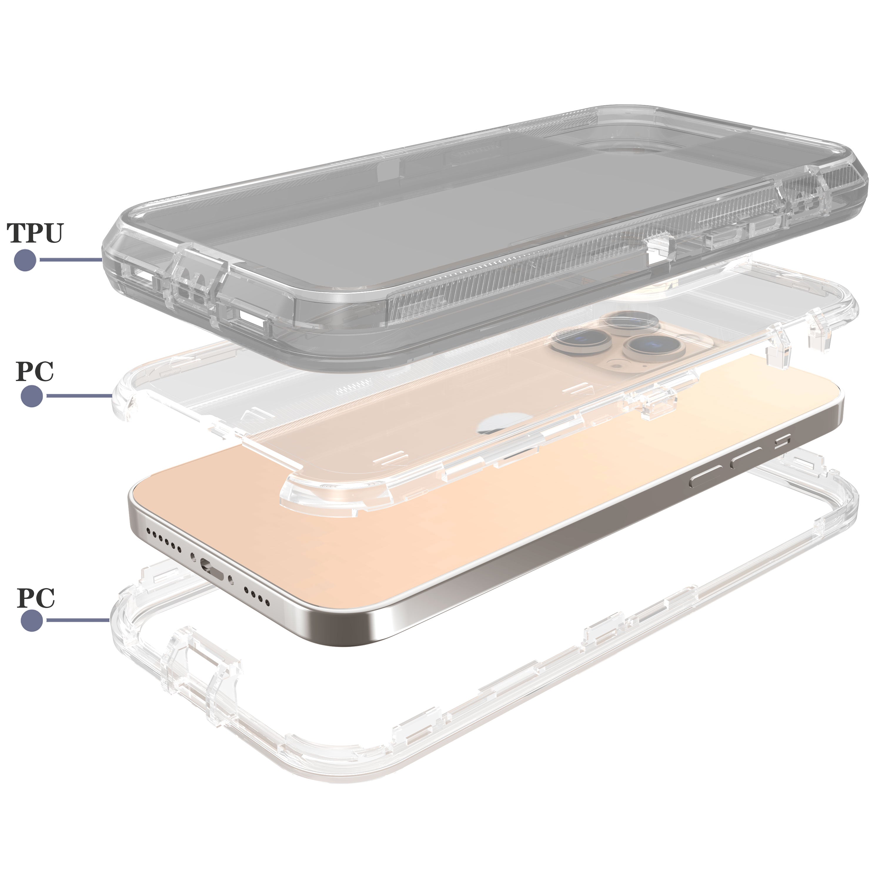 iPhone 14 Pro Max Transparent Full Protection Heavy Case