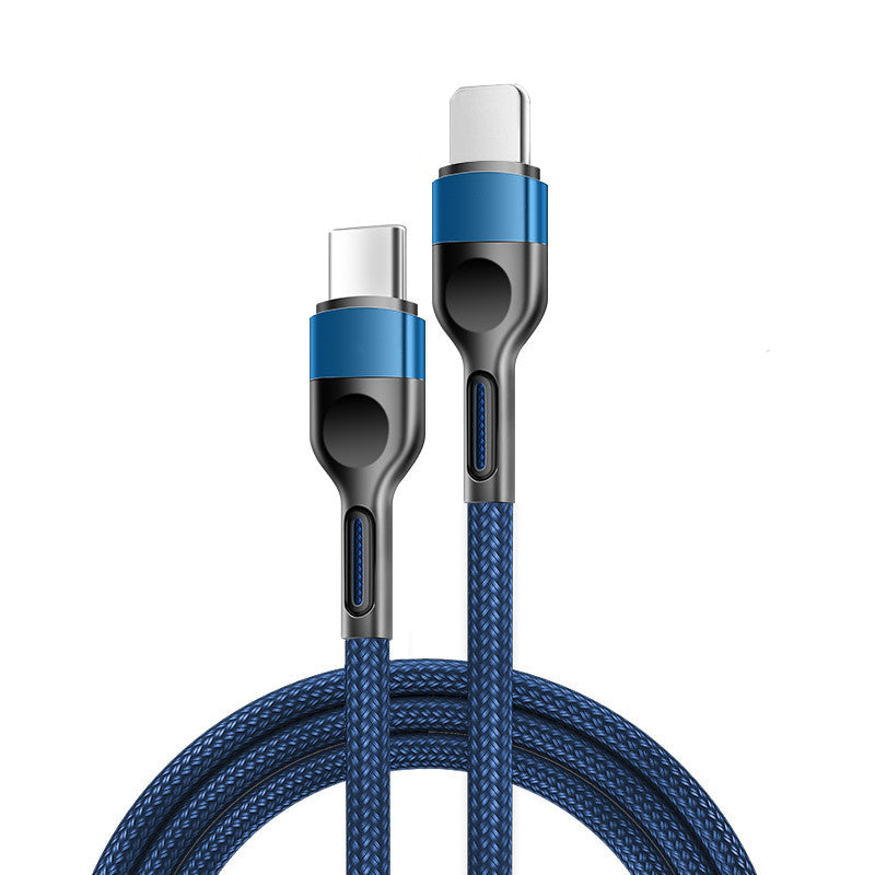 Lightning to Type-C Nylon Braided Charging Cable for iPhone 12/12 Pro/ 11 Series (3FT)