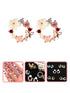 A Dozen of Flower Stud Earrings for Women Girls Cute Wreath Garland Earrings