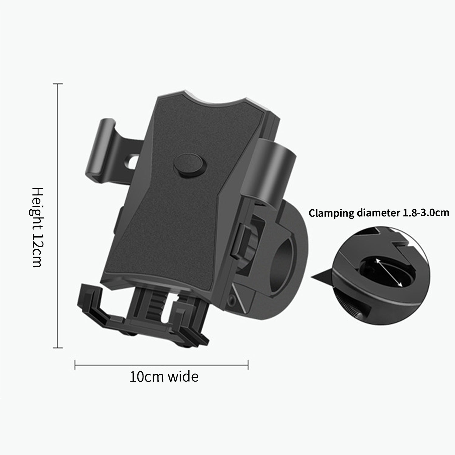 Mobile phone holder for bike shockproof mobile-Black
