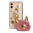 Bling Sparkle Ring Kickstand Case with OX Plush Toys for iPhone 12 Mini Case (5.4")