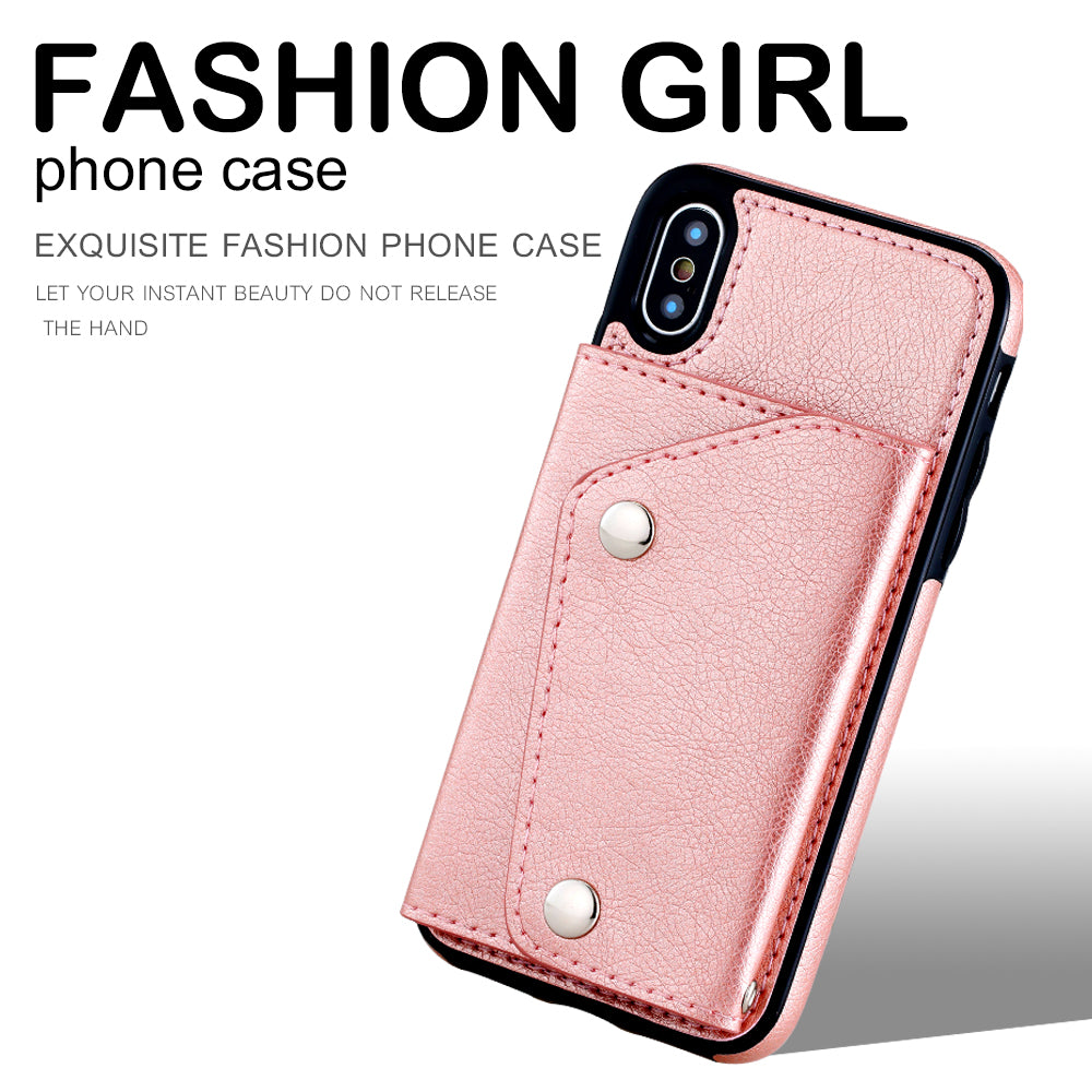 iPhone Xs Max (6.5") 2 in 1 Leather Wallet Case With 9 Credit Card Slots and Removable Back Cover 